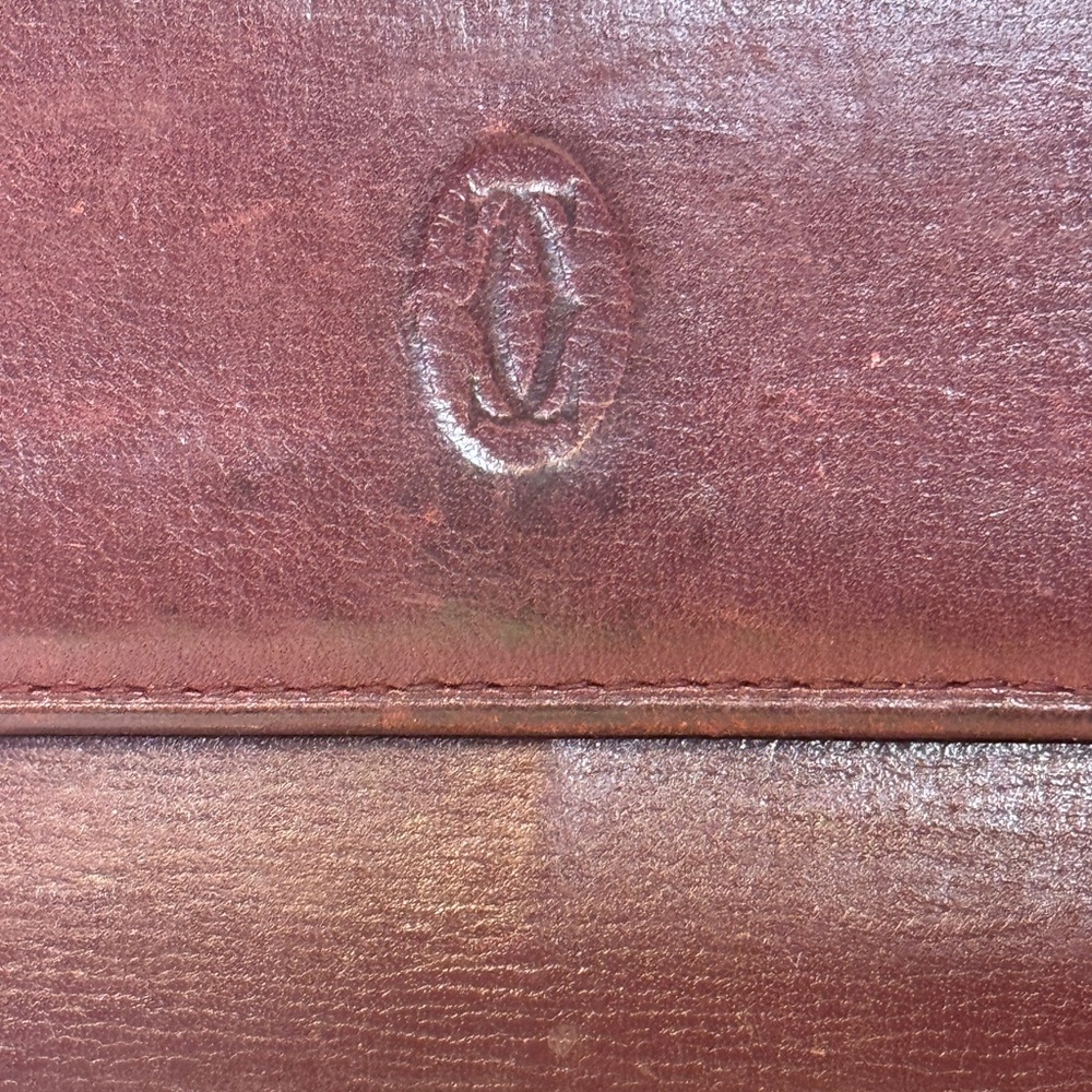 Cartier Must de Cartier trifold long wallet Leather Burgundy Leather - Picture 13 of 13